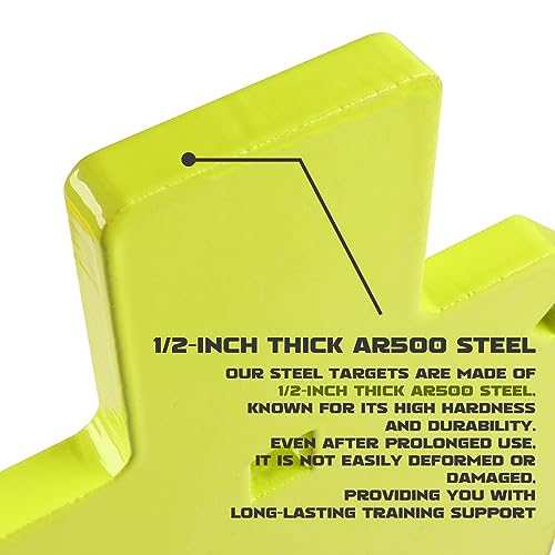 Highwild 7x12in Neon AR500 Steel Shooting Target - F- Torso Version