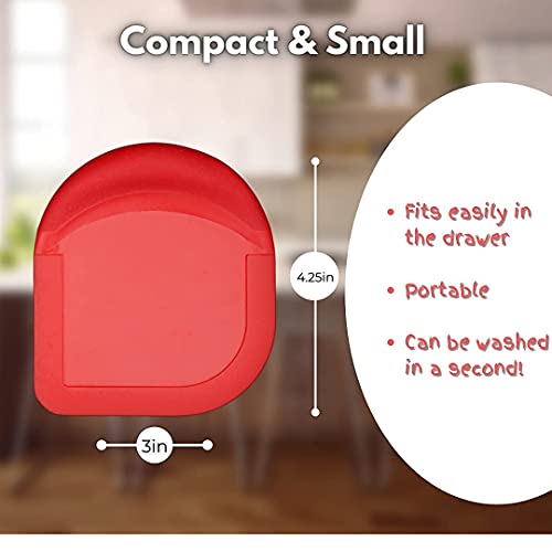 Versatile Pan Scraper Tool - Silicone Grip for Cast Iron & Dishes