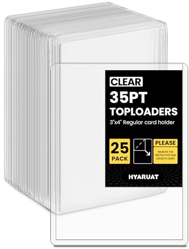 3x4 Top Loaders - 25 Pack 35PT Rigid PVC Card Protectors