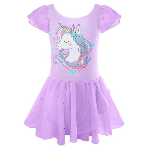 Girls' Dance Leotard - Toddler Gymnastics Ballet Outfit 2-9 Years