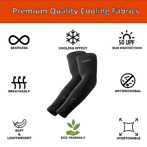 YQXCC Arm Sleeves Cooling UV Sun Protection Sport Compression for Men