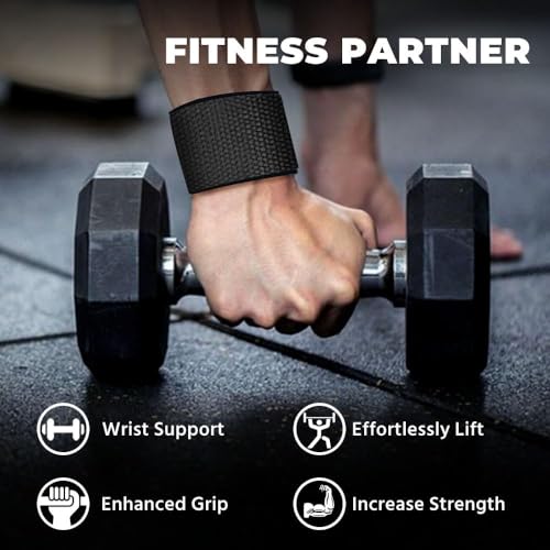 Padded Neoprene Weightlifting Straps for Power Lifting - Black