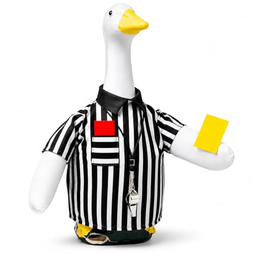 23" Soccer Referee Goose Outfit - Fun Lawn Decoration with Whistle & Cards