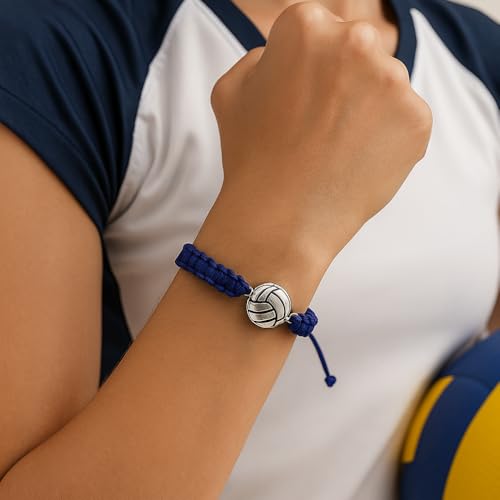 Volleyball Charm Bracelet - Adjustable Friendship Gift for Players