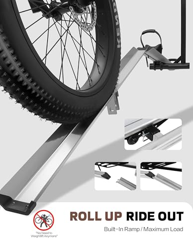 Electric Bike Rack with Ramp - RokRack S One, 100 lbs Capacity