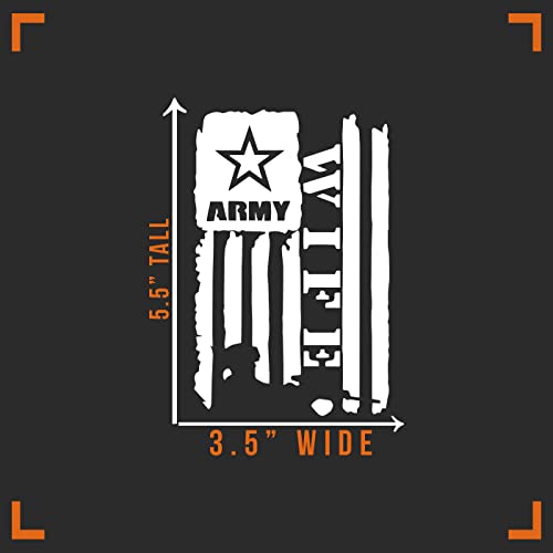 Army Wife Vinyl Decal Sticker for Car, Wall, Laptop - 3.5" x 5.5"