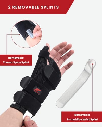 Hurmoya Medium Left Hand Thumb Spica Wrist Brace for Carpal Tunnel Support
