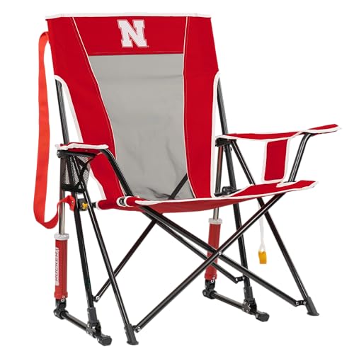 Comfort Pro Rocker Camping Chair - Nebraska Cornhuskers