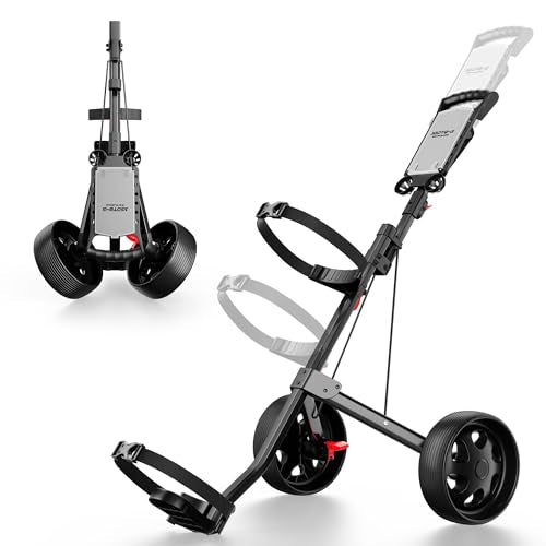 Adjustable 2-Wheel Golf Pull Cart for All Ages - Ergonomic Handle