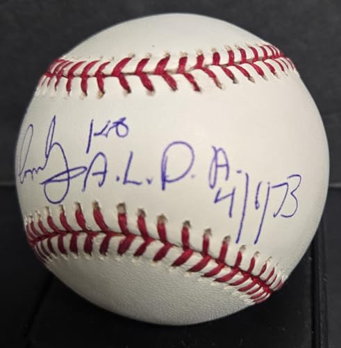 Ron Blomberg Signed Baseball - Inscribed 1st AL DH
