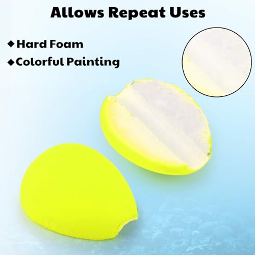 Fishing Bobbers - 30 Pcs Yellow Foam Teardrop Indicators