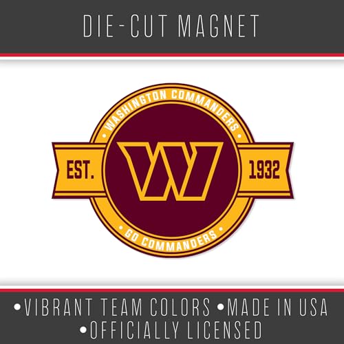 Washington Commanders Football Logo Car Magnet - Durable Auto Badge
