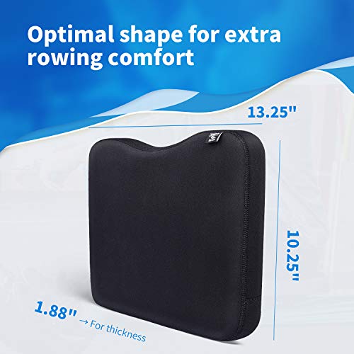 Memory Foam Cushion for Rowing Machine - Black