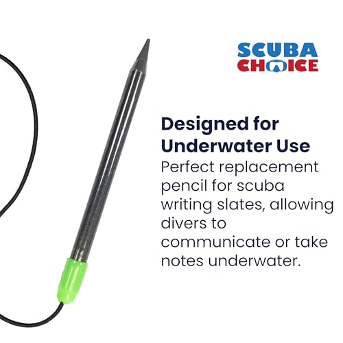 Graphite Pencil for Dive Slate with Cap & Bungee - 3.5"