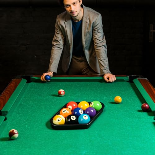 Zelphvt 9-Ball Pool Table Rack - Diamond-Shaped Plastic Ball Holder for 2-1/4" Balls