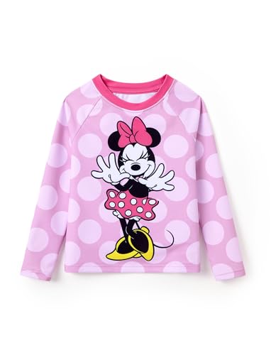 Kids' Disney Minnie Mouse Rash Guard Shirt - Pink, 6-7 Years