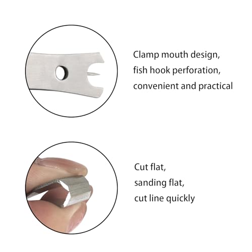 3-Pack Stainless Steel Fishing Line Cutter Nipper Set with Hook Eye Cleaner