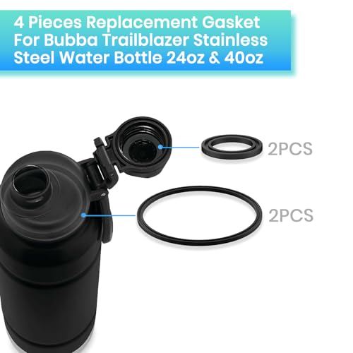 Replacement Gaskets for Bubba Trailblazer Water Bottle - 4 Pack