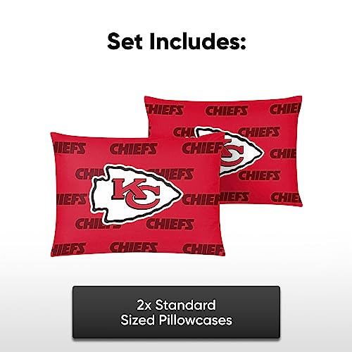 Kansas City Chiefs Team Color Big Logo Pillowcases - 2-Pack