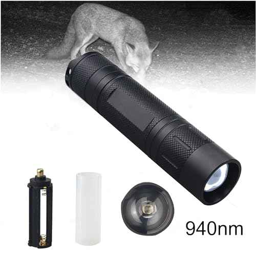 IR Illumilator Flashlight, 940nm Infrared Light Flashlight Used with Night Vision Devices Goggles & Monocular