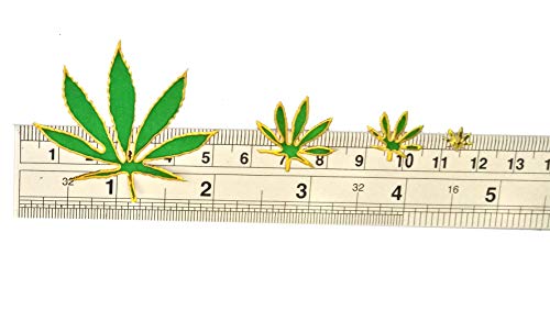 Cannabis Leaf Decorative Stickers - 6 Sheets, 4x5.25 Inch