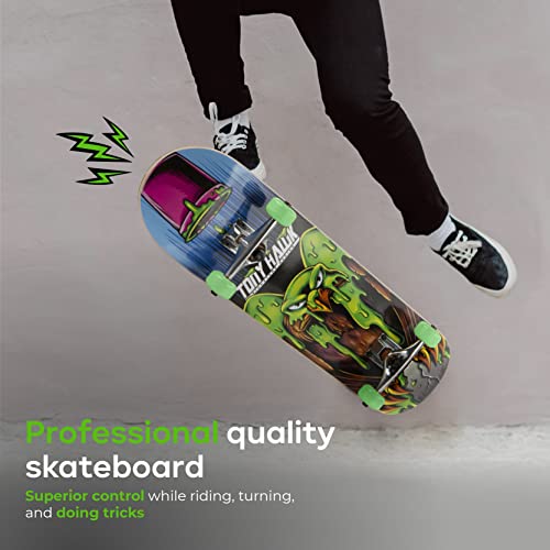 31-Inch Complete Skateboard - Tony Hawk Slime Hawk Edition