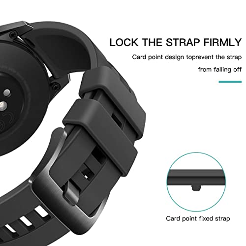 Replacement Fastener Rings for Garmin Smartwatches - 6 Black
