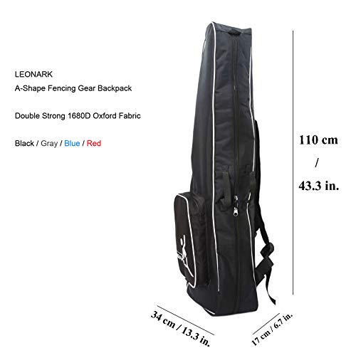 Fencing Draw-bar Wheel Bag for Epee Saber & Foil - Black A