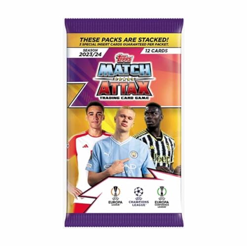 2023-24 Match Attax UEFA Champions League Trading Card Booster Pack - 12 Cards