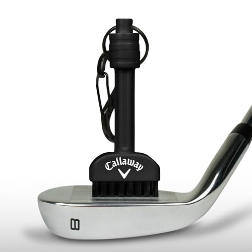 Compact Magnetic Golf Club Brush - Black