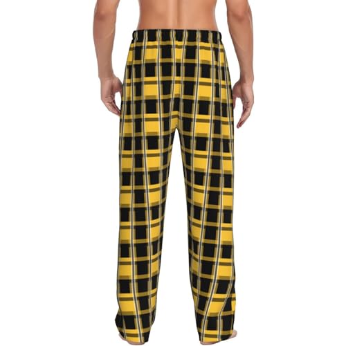 Men's Plaid Pajama Pants with Custom Name & Number - Large Pittsburgh