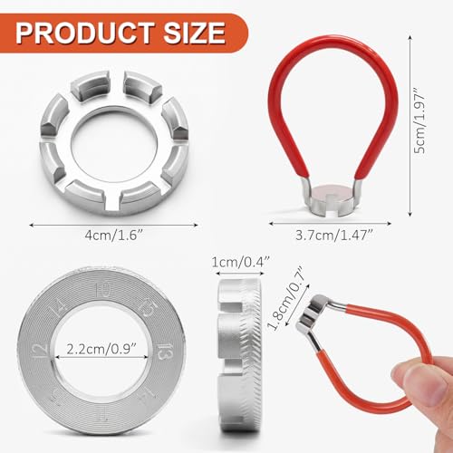 Bike Spoke Adjustment Wrench Set - 6-in-1 Tool for Wheel Repair