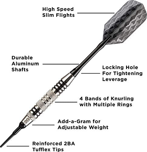 Viper Bobcat Adjustable Soft Tip Darts 16-19g with Case & Accessories