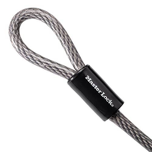 Master Lock Steel Bike Lock Cable, 30 ft. Long x 3/8 in. Diameter Vinyl Coated Cable with Looped Ends, 70DCC