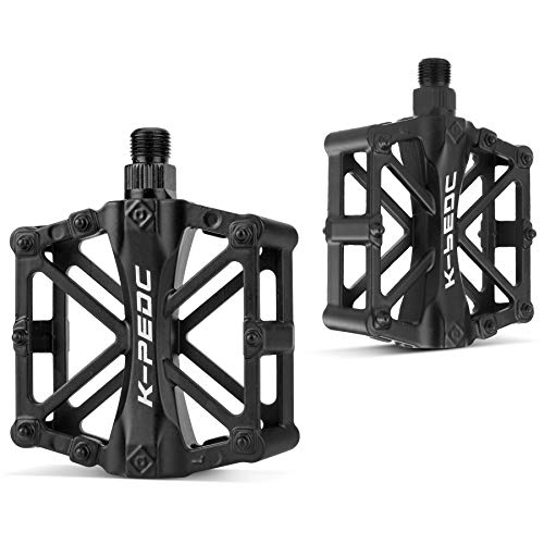 Universal Lightweight Aluminum Bike Pedals - Anti-Skid Black