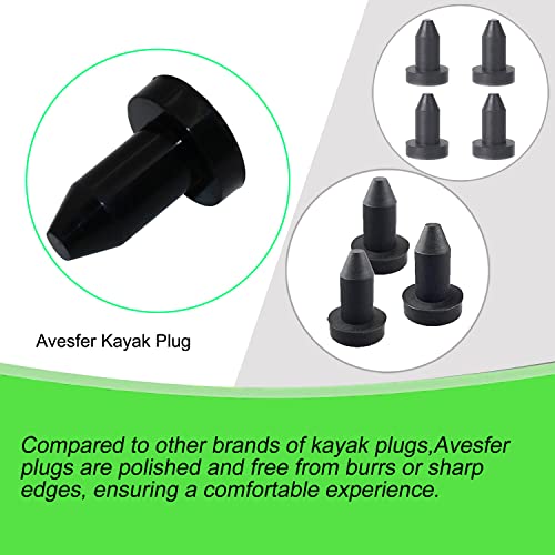Kayak Drain Plug Kit - 8 Rubber Scupper Plugs (1/2 inch Diameter)