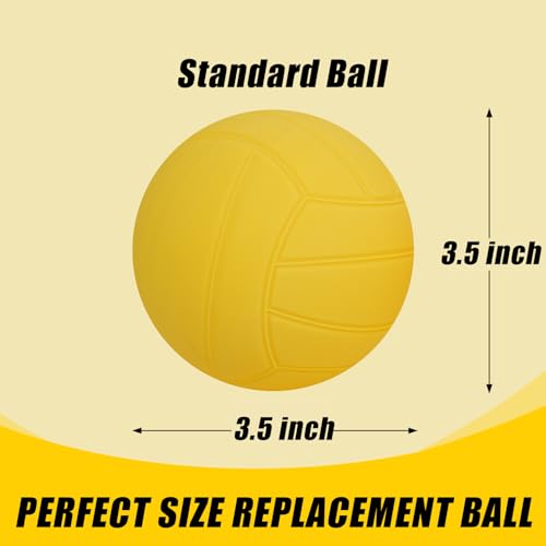 3-Pack Replacement Spike Balls - 3.5 Inch Yellow for Roundnet
