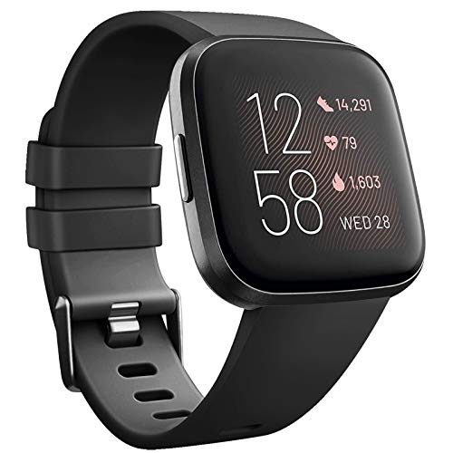Soft TPU Replacement Band for Fitbit Versa 2 - Black, Large