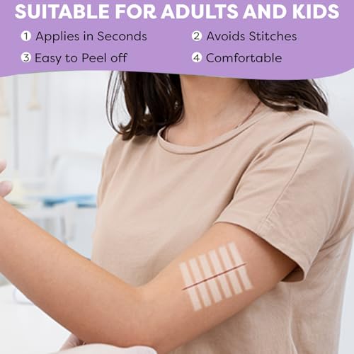 Sterile Skin Wound Closure Strips - 54 Adhesive Strips