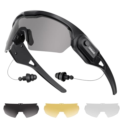 ANSI Z87.1+ Safety Glasses with Detachable Earplugs NRR 32dB