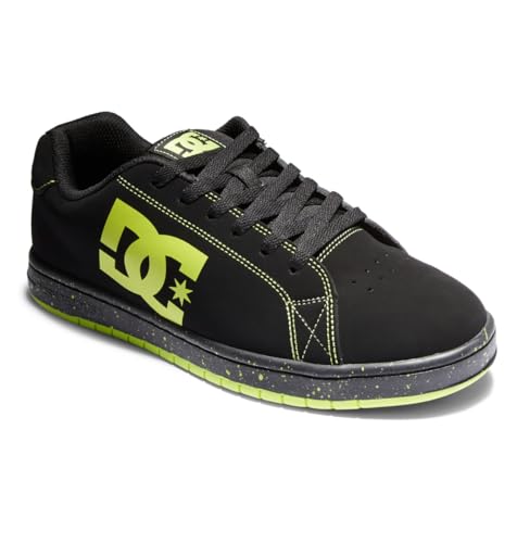 Gaveler Low Skate Shoes - Black & Lime Green - DC Men's