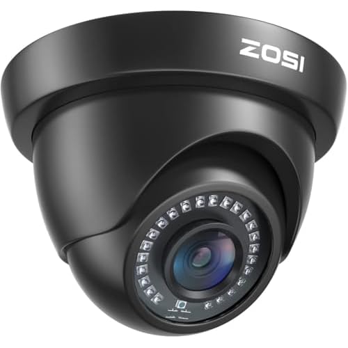 ZOSI 1080P HD Security Camera Indoor Outdoor,1920TVL 2.0MP 4-in-1 HD TVI/CVI/AHD/CVBS CCTV Camera,Weatherproof,80ft IR Night Vision,for 960H,720P,1080P,5MP,4K Analog Home Surveillance DVR System
