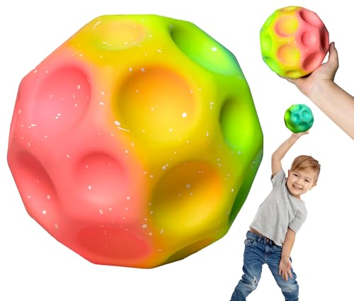 Colorful Bouncy Moon Balls - High Elasticity Foam Jump Balls for Kids