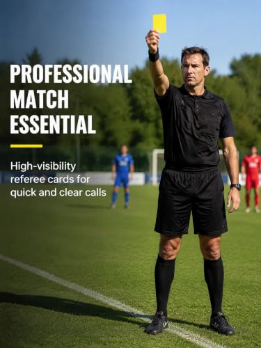10-Piece Professional Referee Cards Set - 5 Red & 5 Yellow