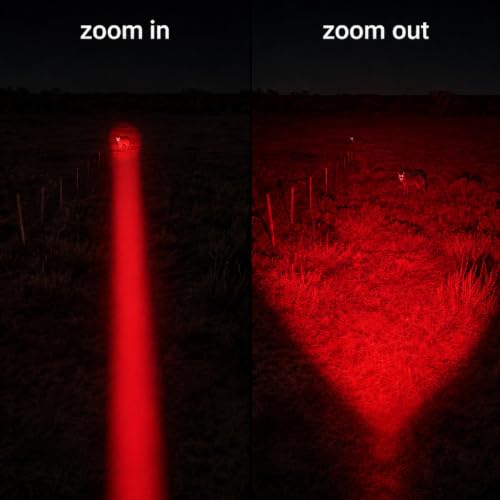 KL35 Hunting Light Flashlight Kit with Adjustable Focus & Red LED Beams