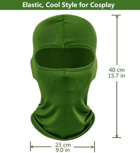 Windproof Balaclava Ski Mask - Full Face Cover for Outdoor Sports - Dark Green