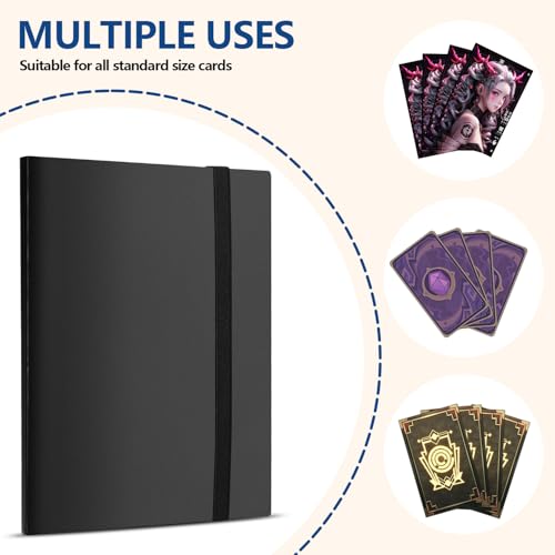 Premium Trading Card Binder - 9 Pockets - Black