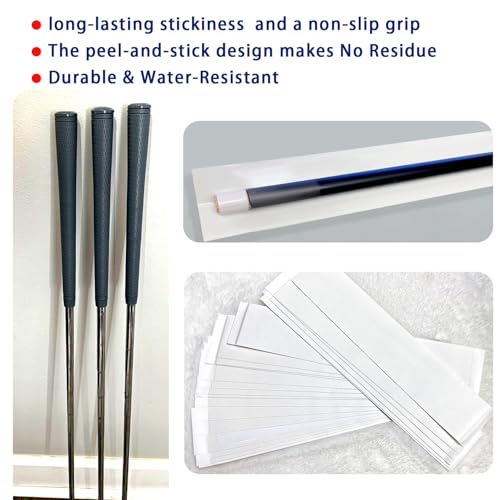 Golf Grip Tape Kit - 30 Double-Sided Adhesive Strips, 2" x 10"