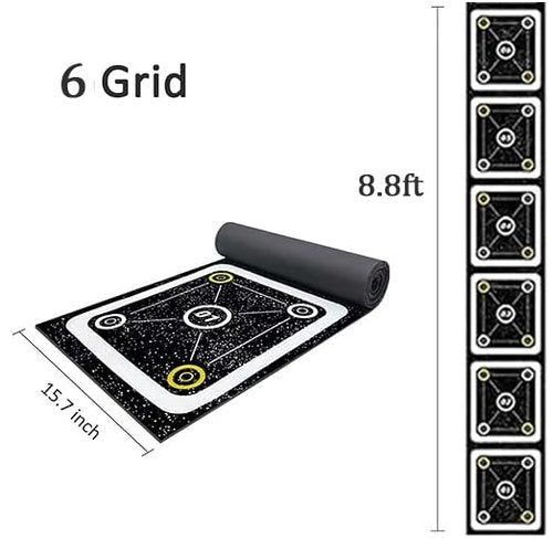 HUAGHEE Rubber Agility Ladder 8.8 Ft Non-Slip Speed Agility Training Ladder for Soccer Footwork Training，Flat Agility Ladder for Children's Physical Training Equipment (8.8 ft)