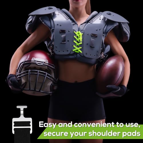 Fabbay Football Shoulder Pad T Hook 1 Inch / 12 - Steel & Elastic Strap Replacement
